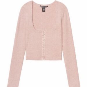 Victoria’s Secret Square Neck Cropped Ribbed Sweater Top Size Small